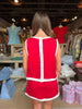 Solid Jersey Skirt Red