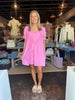 Wishlist- Hibiscus Pleated Button - Up Mini Dress