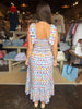 Kessa Geo Mitzy Smocked Midi Dress