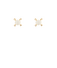 Accented CZ 6mm Pearl Studs