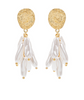 Hammered Organic & Pearl Earrings
