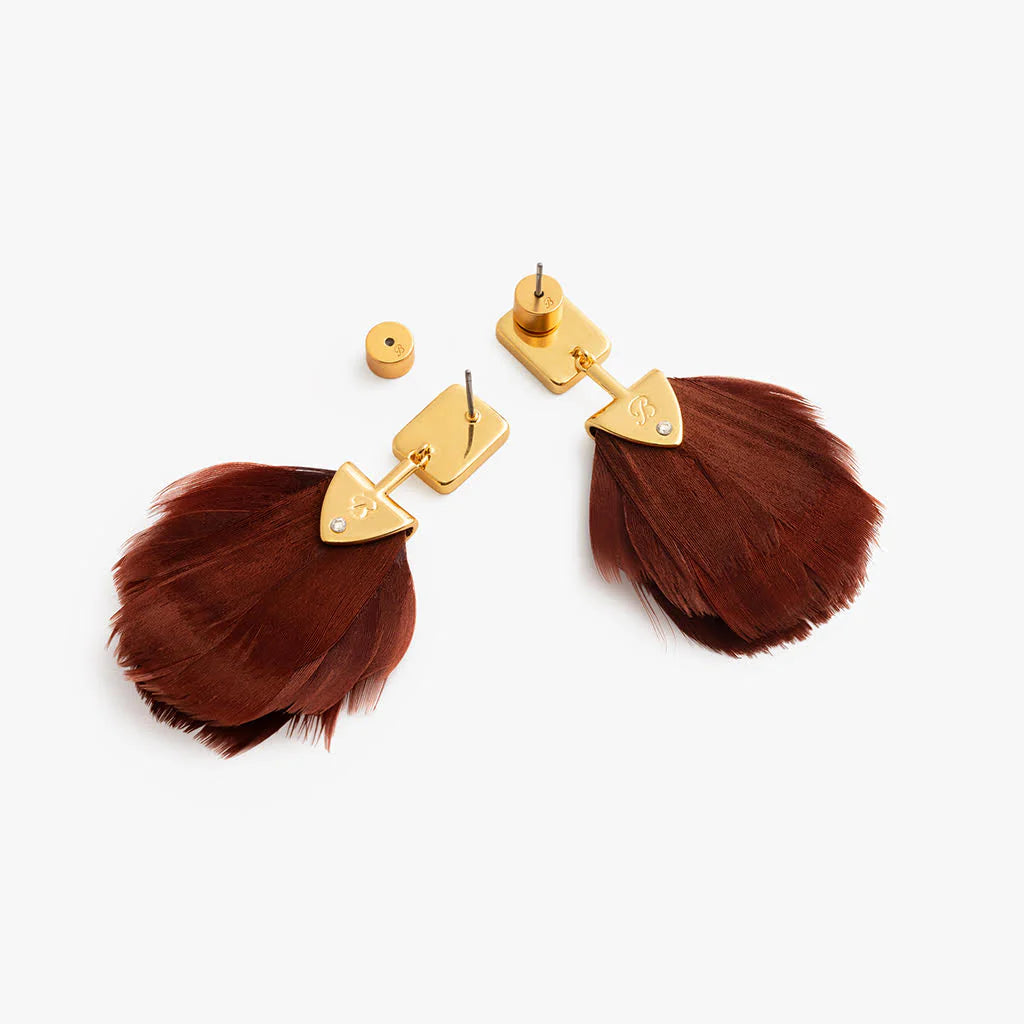 Bezel Drop Earring